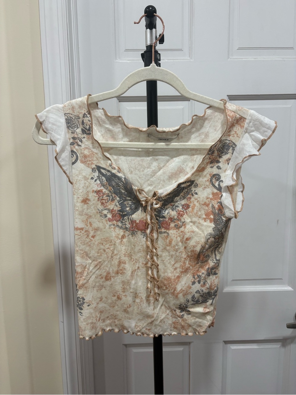 UO Front Tie Multicolor Tank